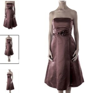 BCBGMaxAzria Satin Fit & Flare Dress